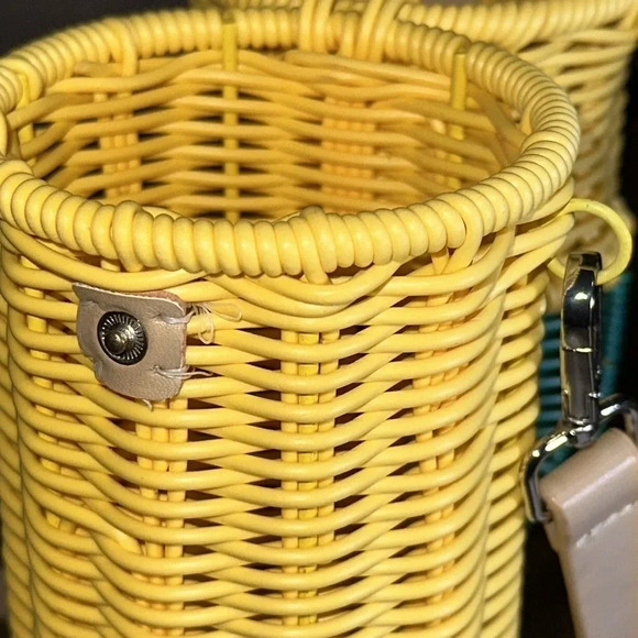 💥NWOT CIROA Pineapple Hello Summer WINE CADDY Strap FAUX RESIN WICKER - Picture 9 of 12